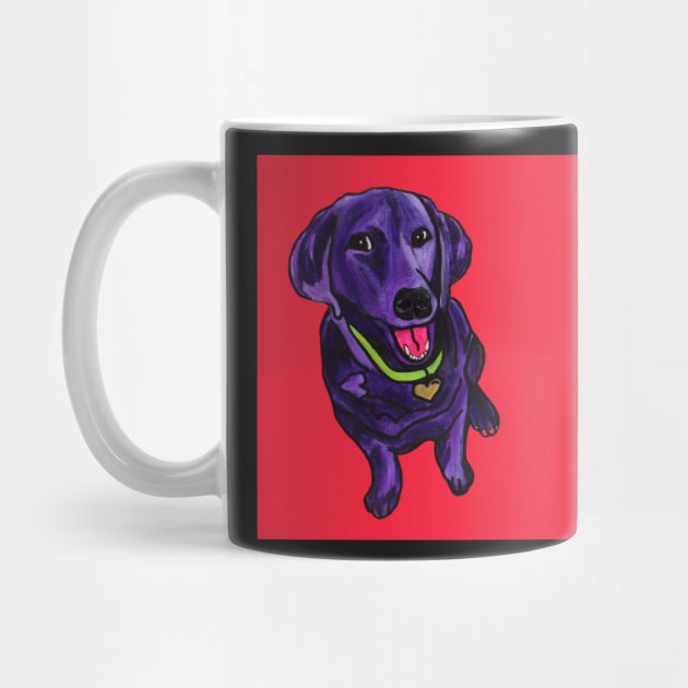 Black Lab over Red by AmandaAAnthony